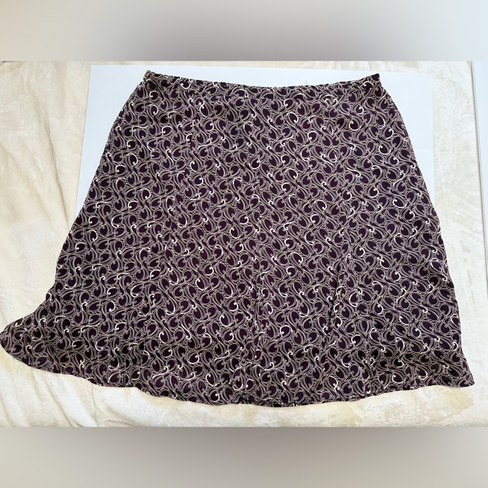 Vintage Purple Paisley Patterned Skirt size 16